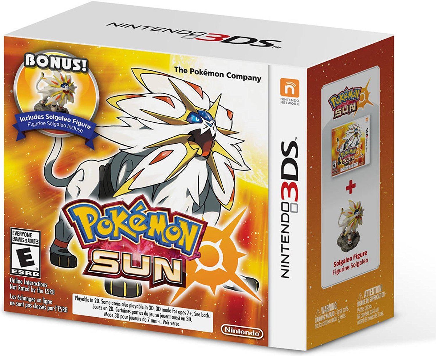 Pokemon Sun with bonus Solgaleo Figure for Nintendo 3DS